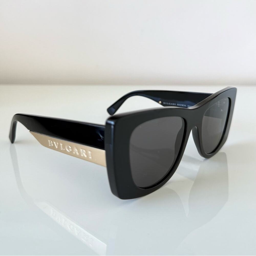 NEW!!! Bvlgari Roma women black sunglasses BV40038I 01A Authentic Retail 680$